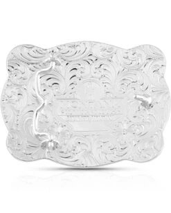 Montana Silversmiths Women's German Silver Christian Cowboy Western Belt Buckle