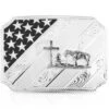 Montana Silversmiths Women's All American Christian Cowboy Silver Belt Buckle