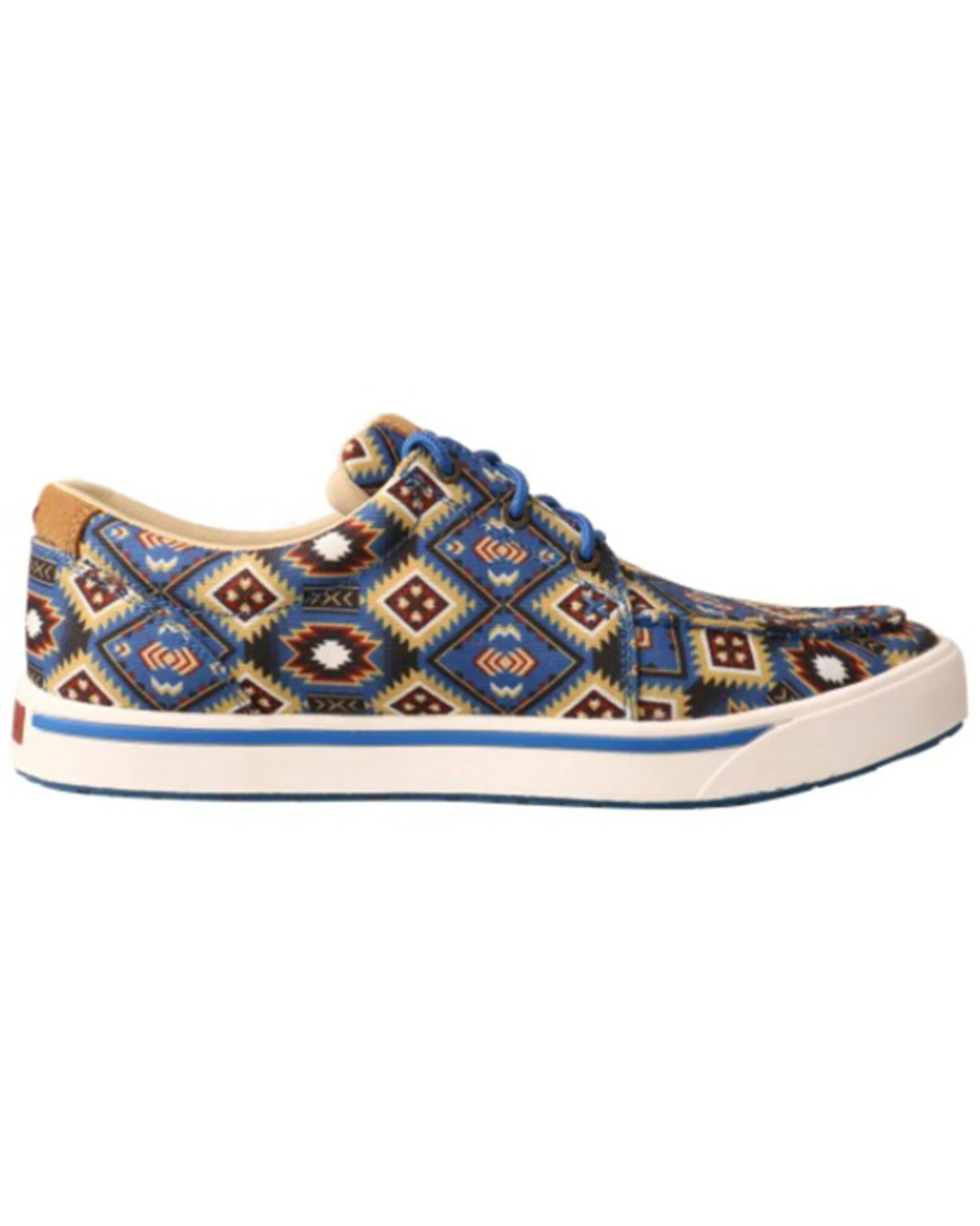 Twisted X Men's Southwestern Pattern Casual Kicks Shoes - Moc Toe - Image 2