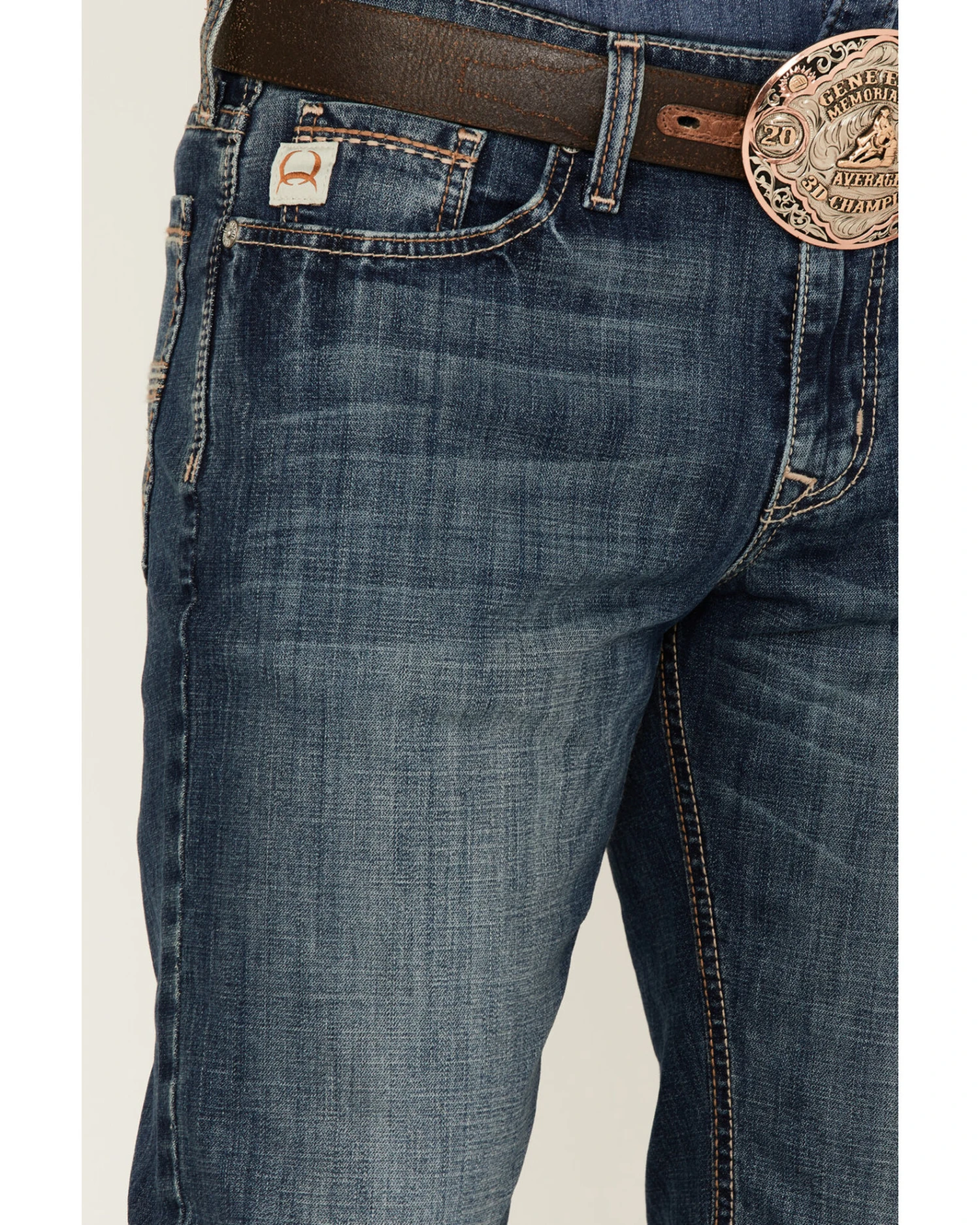 Cinch Men's Jesse Medium Stonewash Performance Stretch Slim Straight Jeans