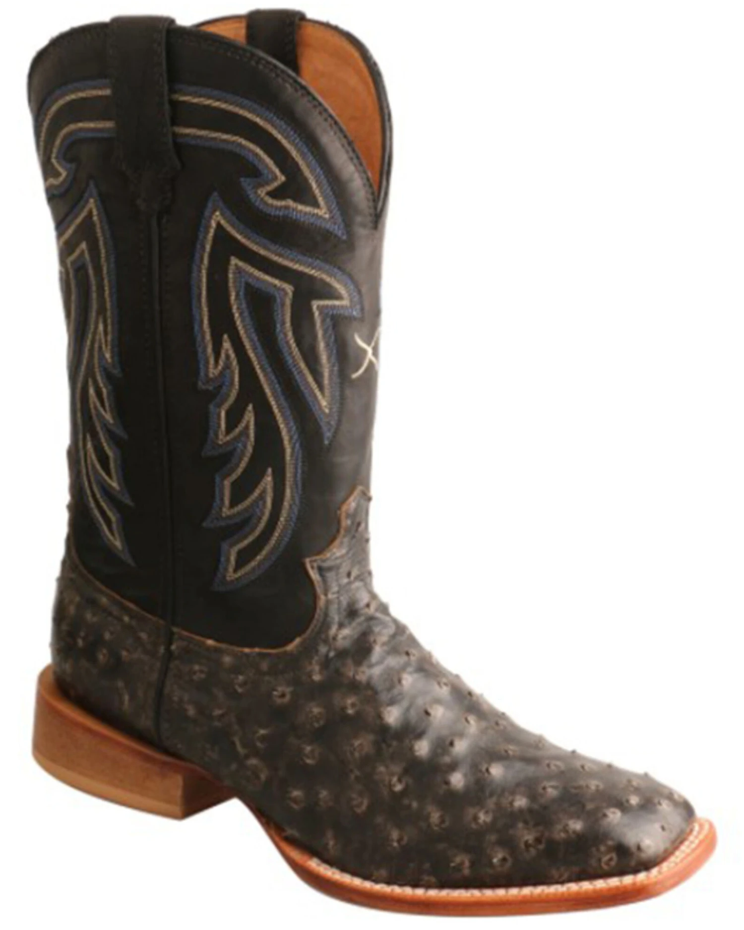 Twisted X Twistex X Men's Ruff Stock Fill-Quill Ostrich Vamp Exotic Western Boot - Broad Square Toe - Image 6