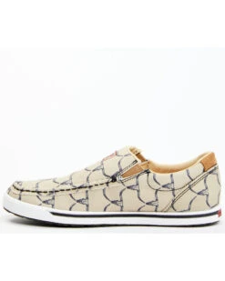 Twisted X Women's Steerhead Skull Print Slip-On Casual Shoe - Moc Toe