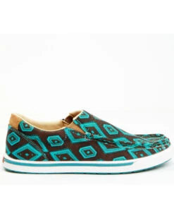 Twisted X Women's Southwestern Pattern Casual Kicks Slip-On Shoes - Moc Toe