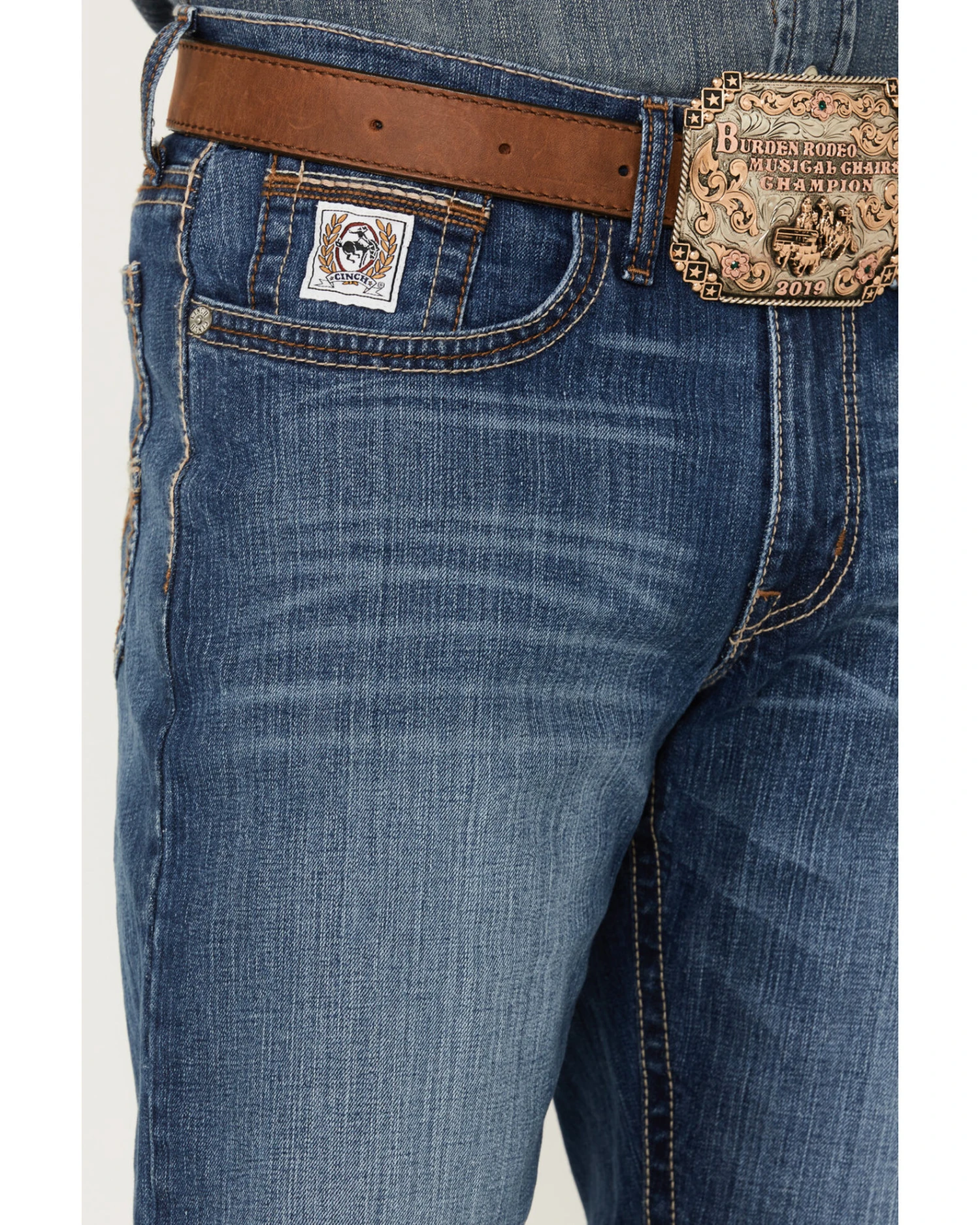 Cinch Men's Label Performance Stretch Relaxed Bootcut Jeans - Image 2