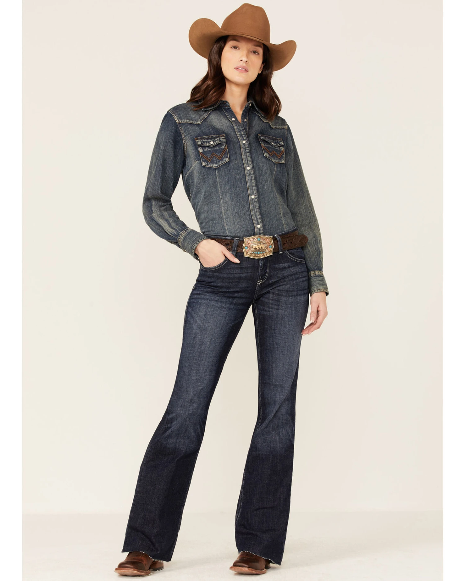 Ariat Women's Trouser Perfect Rise London Wide Leg Jeans - Image 3