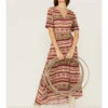 Stetson Women's Southwestern Sunset Serape Print Wrap Dress