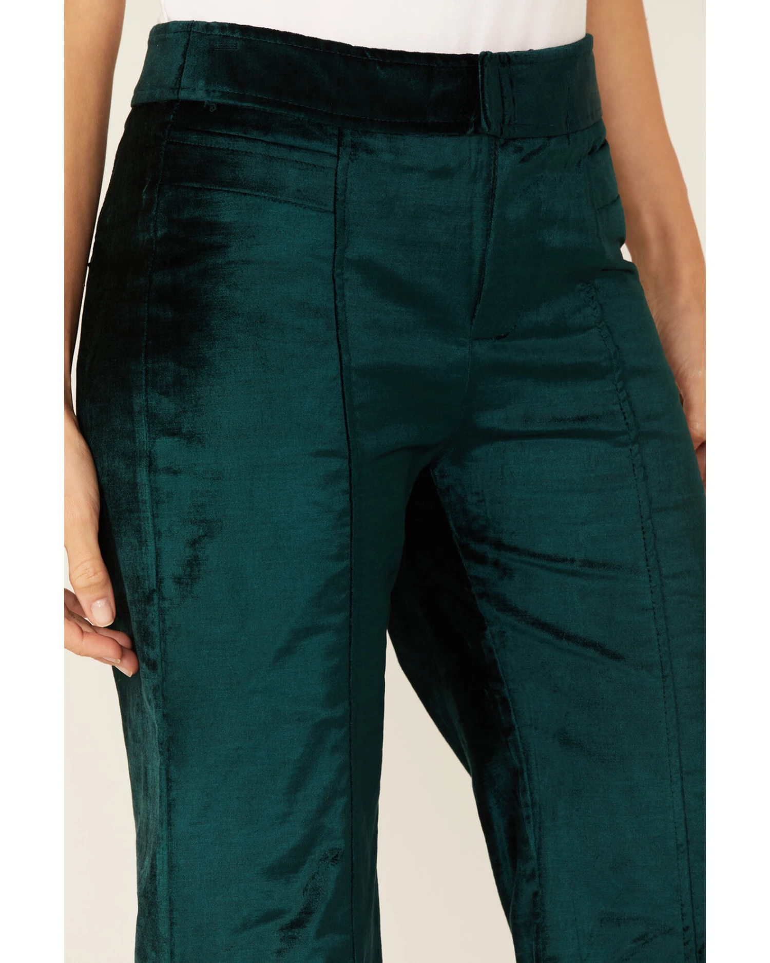 Free People Women's Walk With You Velvet Flare Trousers - Image 4
