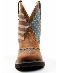 Shyanne Women's Glory Stars & Stripes Shaft Leather Western Boots - Wide Round Toe