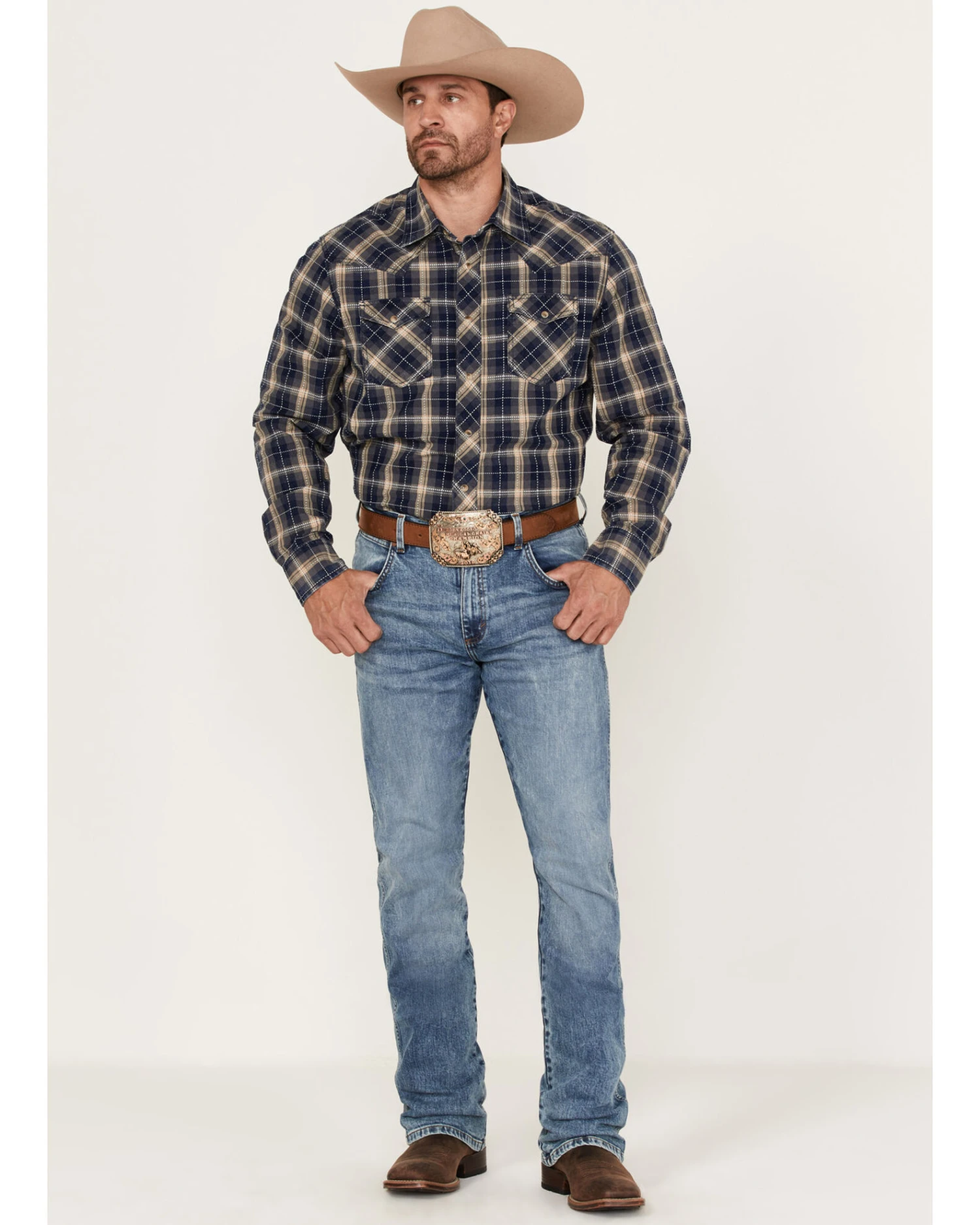 Wrangler Retro Men's Surf Light Acid Wash Stretch Slim Bootcut Jeans - Image 4