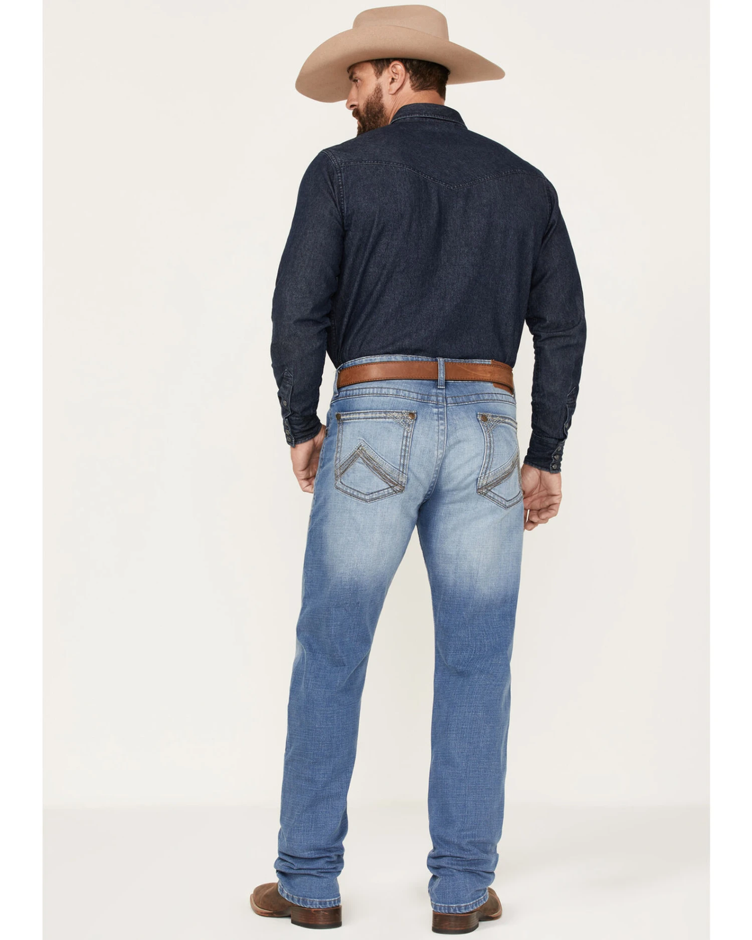 Rock 47 By Wrangler Men's Barlow Light Wash Slim Straight Jeans - Image 2