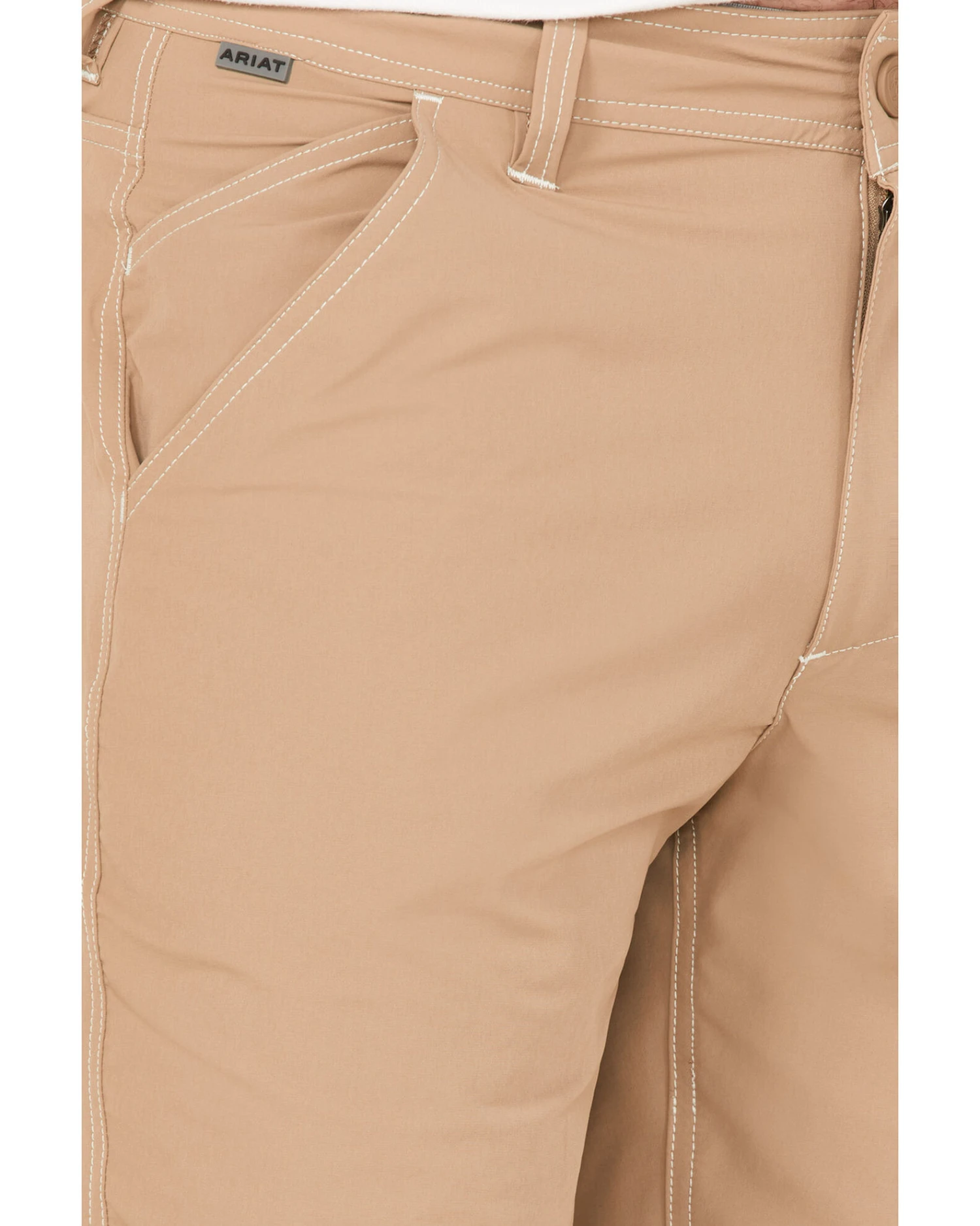 Ariat Men's Incense Khaki Stretch Tek Shorts - Image 4