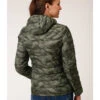 Roper Women's Camo Quilted Puffer Hooded Jacket
