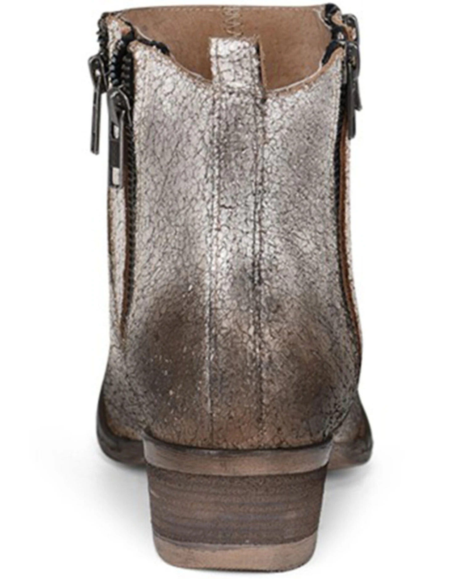 Corral Women's White & Black Zipper Fashion Booties - Round Toe - Image 4