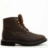 Hawx Men's Oily Crazy Horse 6" Lace-Up Soft Work Boots - Round Toe