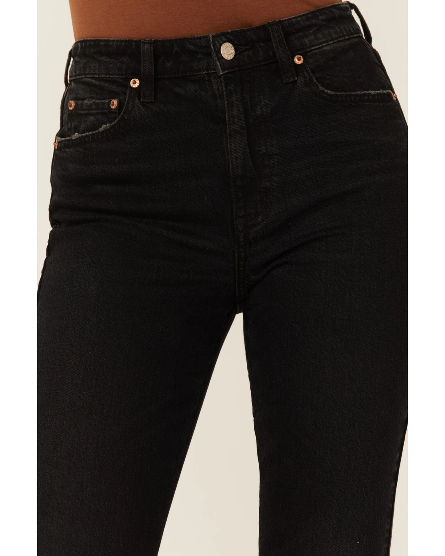Daze Women's Black Daily Driver Crop High Rise Denim Jeans - Image 3