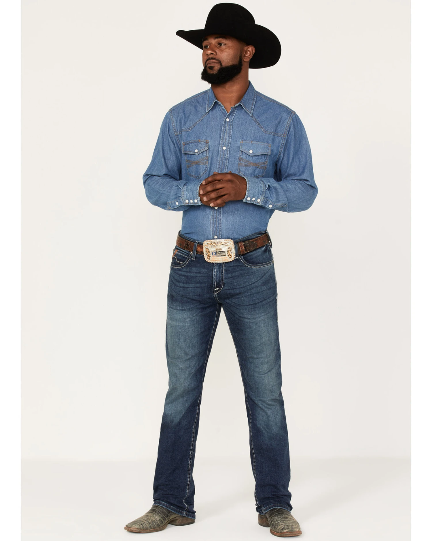 Ariat Men's M7 Marcello Dark Wash TekStretch Slim Straight Jeans - Image 4