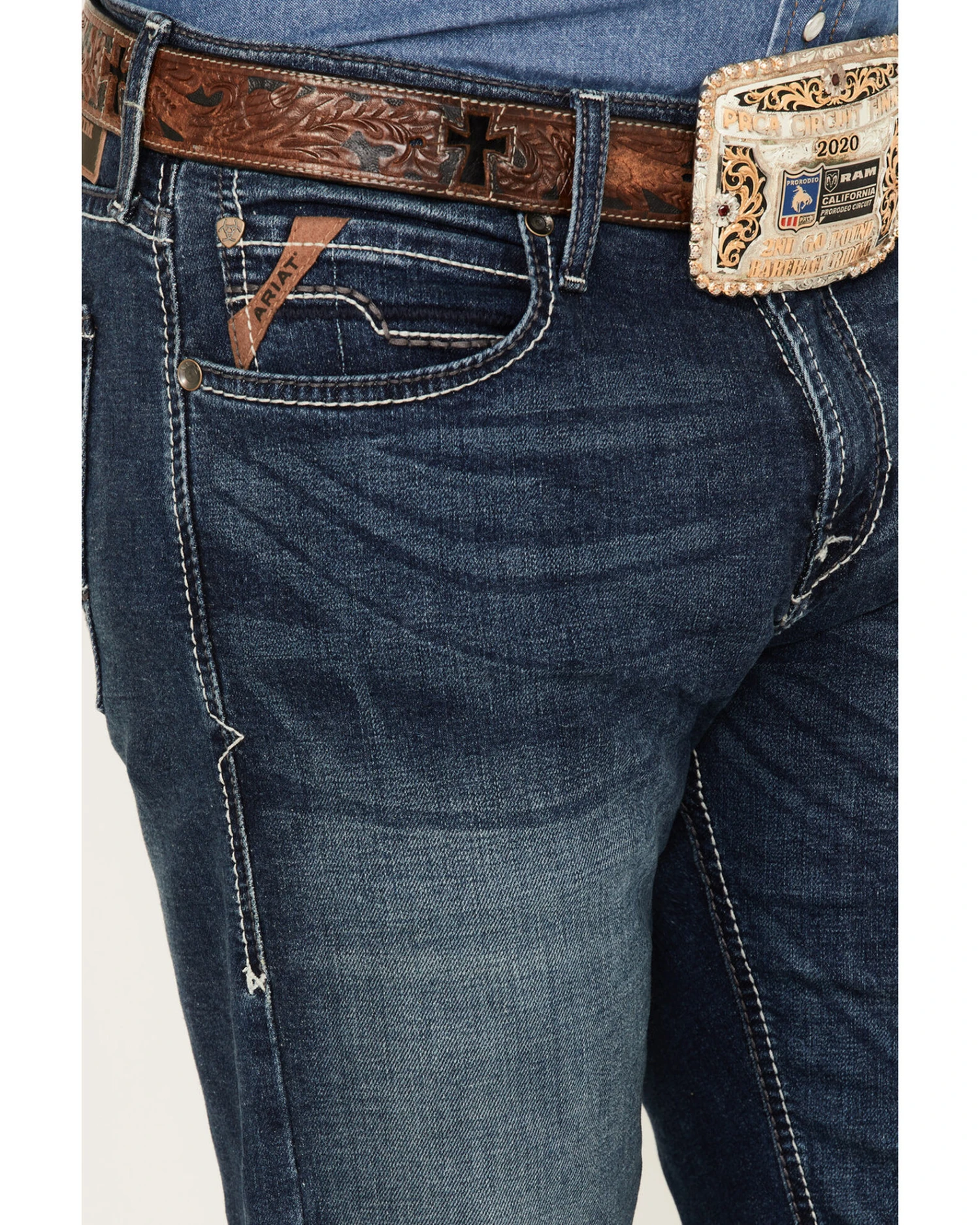 Ariat Men's M7 Marcello Dark Wash TekStretch Slim Straight Jeans - Image 2