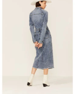 Billy T Women's Raglan Sleeve Denim Midi Dress