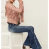 Mauritius Leather Women's Melbourne Pink Fringe Leather Jacket