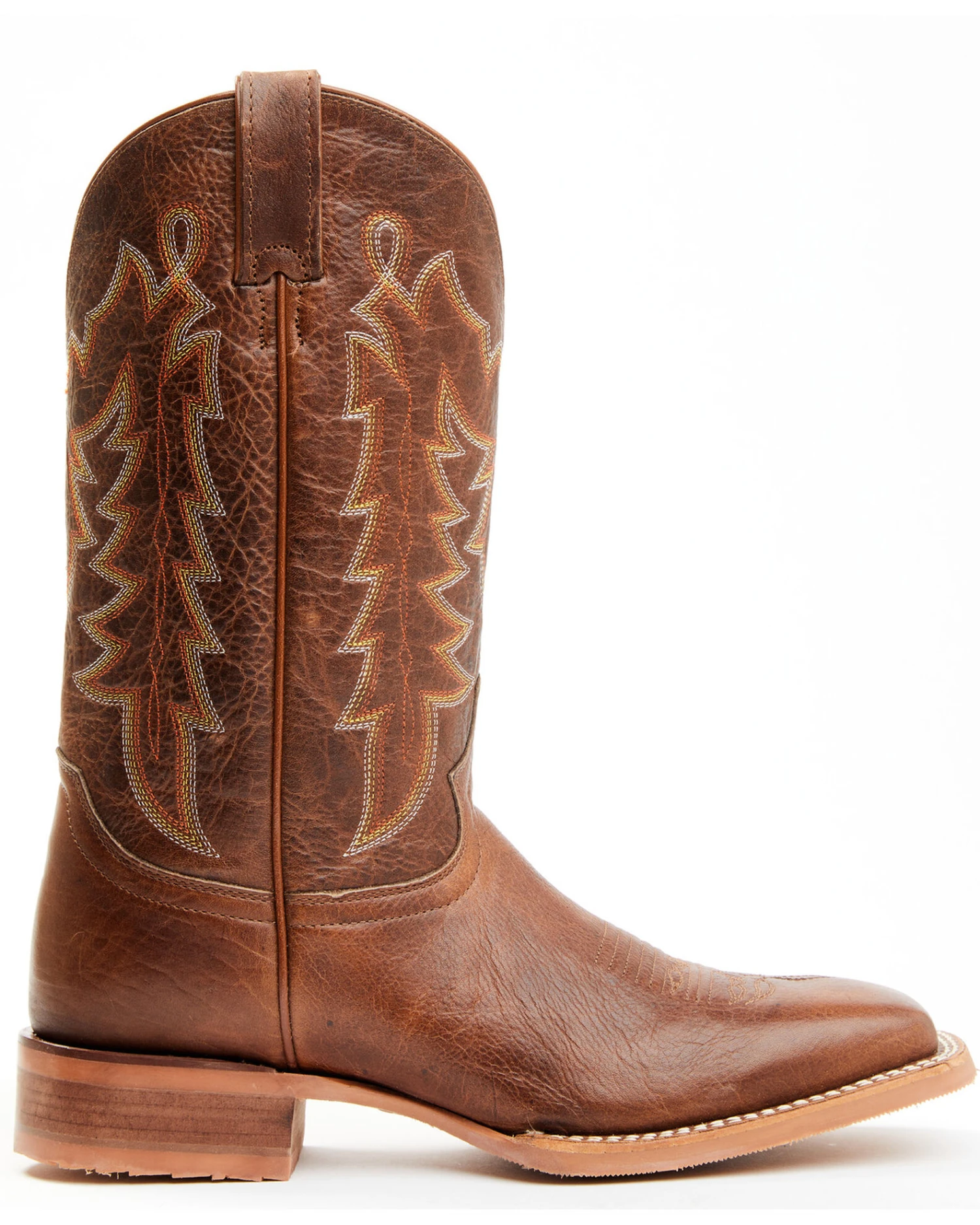 Justin Men's Carsen Camel Brown Cowhide Performance Leather Western Boots - Square Toe - Image 6