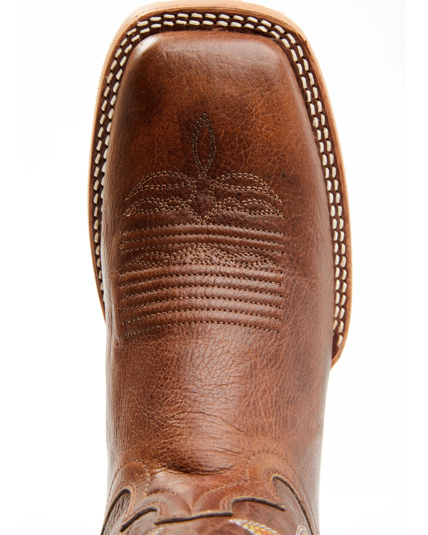 Justin Men's Carsen Camel Brown Cowhide Performance Leather Western Boots - Square Toe - Image 4