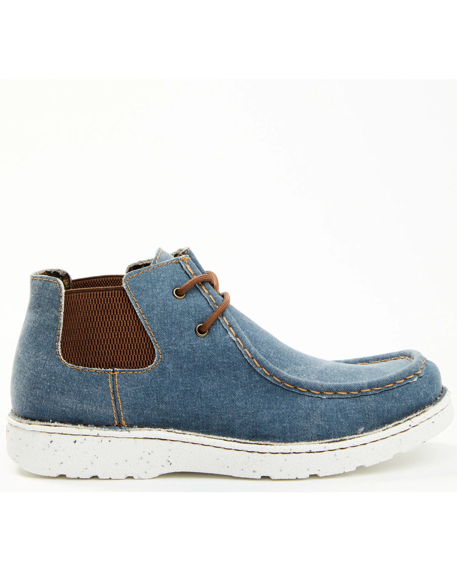 Justin Men's Hazer Denim Casual Hudson Shoes - Moc Toe - Image 5
