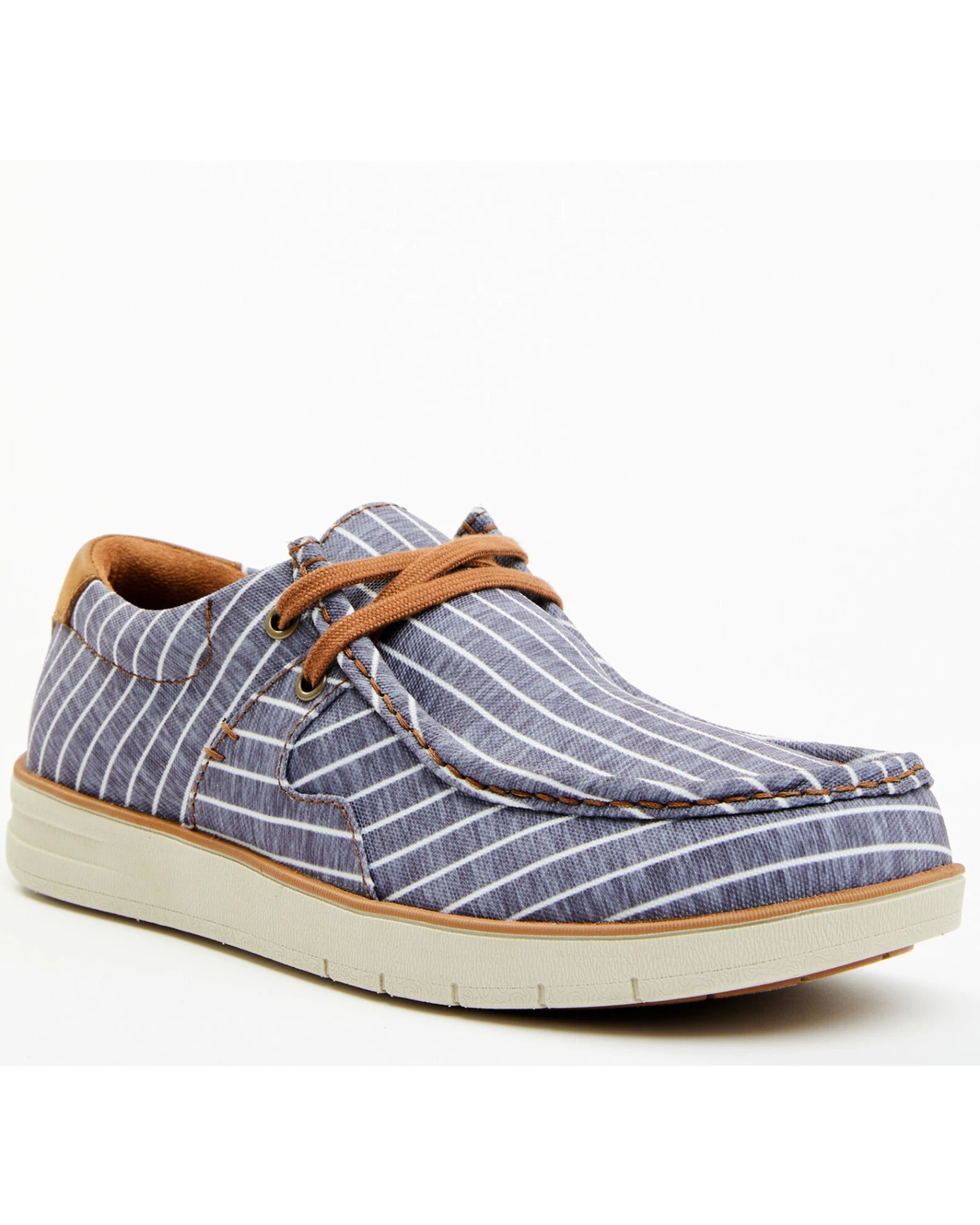 RANK 45 Men's Griffin 5 Striped Casual Shoe - Moc Toe - Image 6