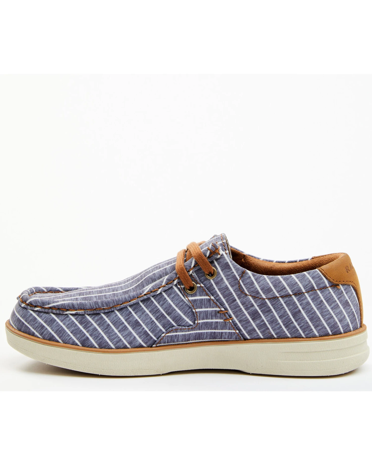 RANK 45 Men's Griffin 5 Striped Casual Shoe - Moc Toe - Image 4