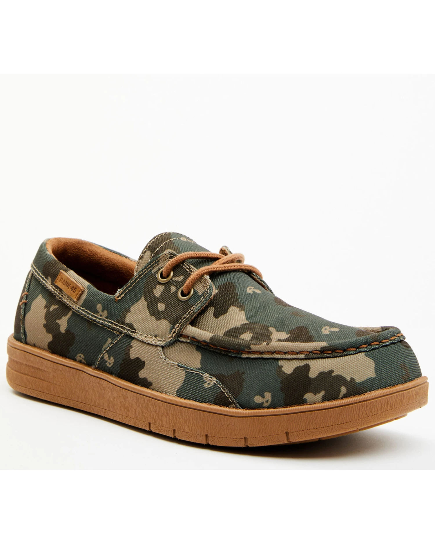 RANK 45 Men's Sanford 3 Camo Print Western Casual Shoes - Moc Toe - Image 6