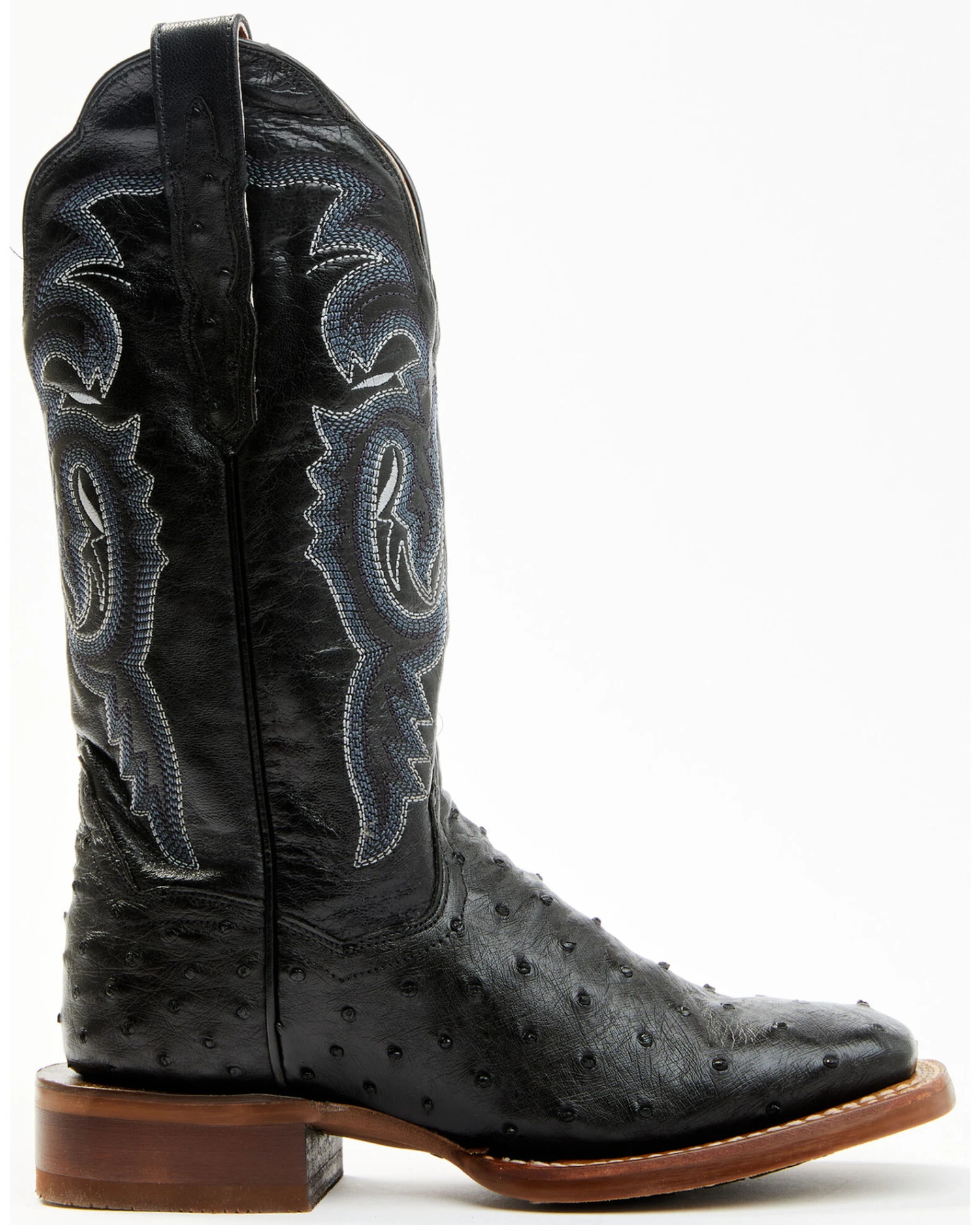 Dan Post Women's Embroidered Ostrich Western Boots - Broad Square Toe - Image 7