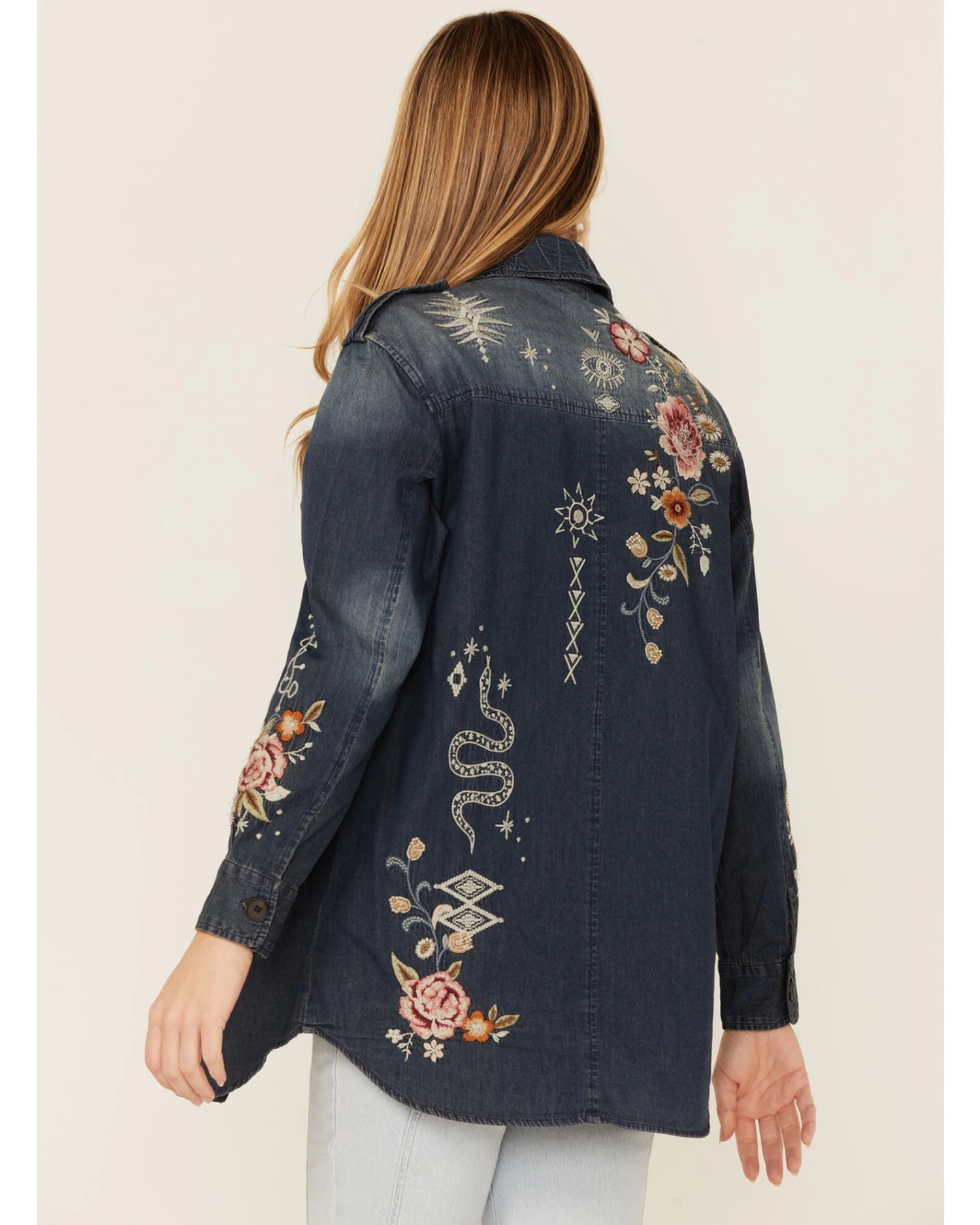 Johnny Was Women's Denim Umoya Oversized Jacket - Image 3