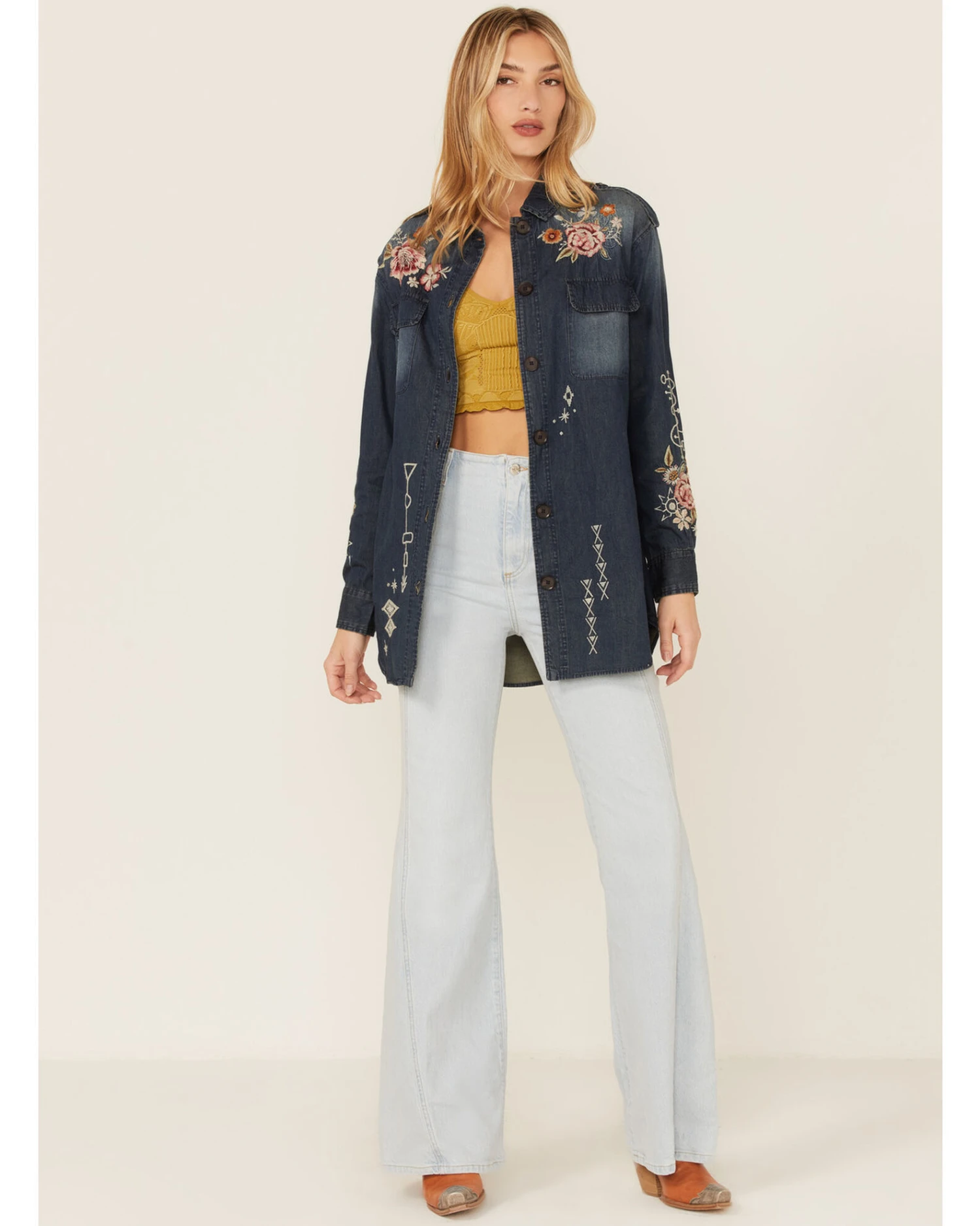 Johnny Was Women's Denim Umoya Oversized Jacket - Image 2
