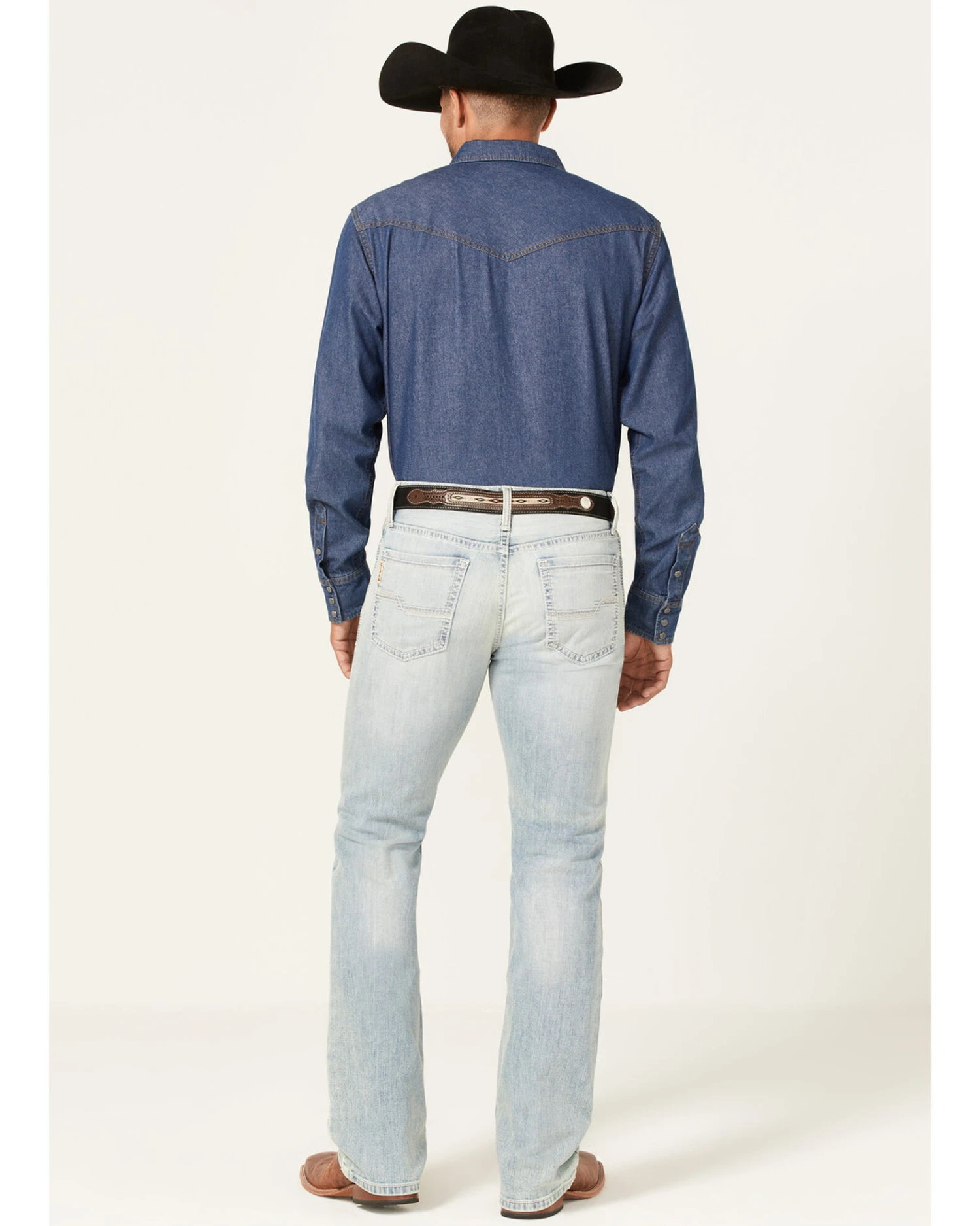 Cinch Men's Ian Light Stonewash Performance Stretch Slim Bootcut Jeans - Image 3