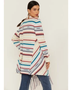 Tasha Polizzi Women's Ines Rissani Serape Fringe Cardigan Sweater