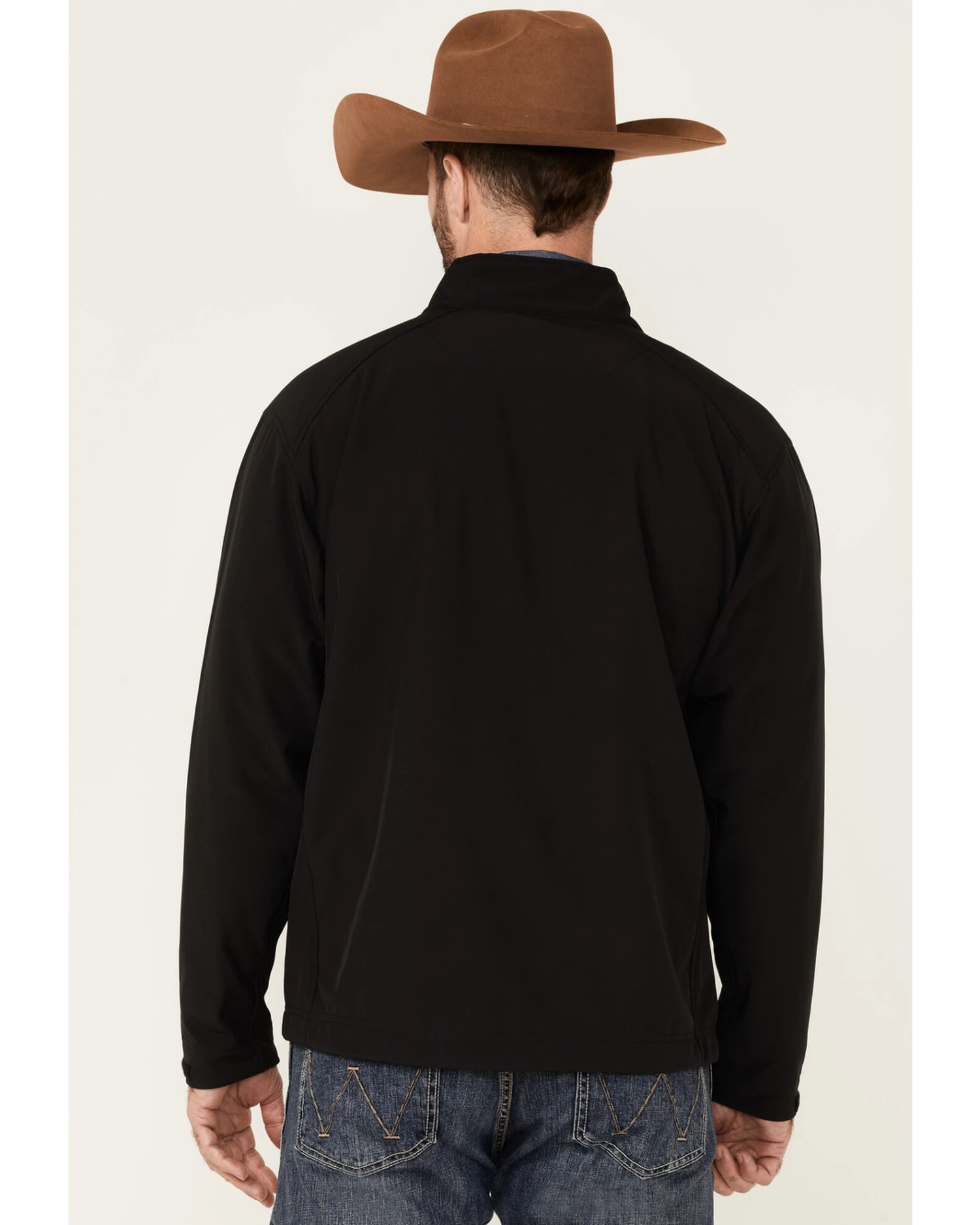 Justin Men's Solid Stillwater Logo Sleeve Zip-Front Fleece Jacket - Image 2