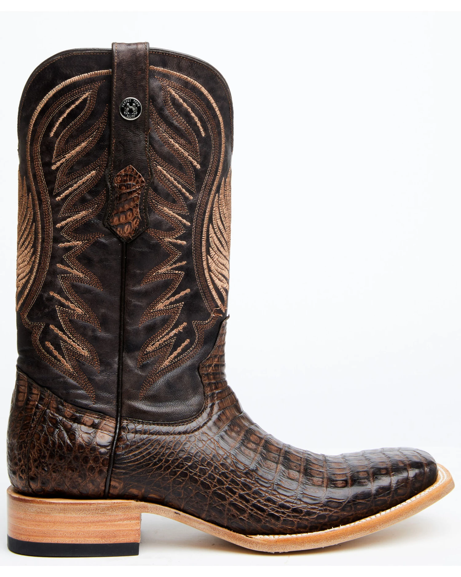 Tanner Mark Men's Shawnee Exotic Caiman Belly Western Boots - Broad Square Toe - Image 3