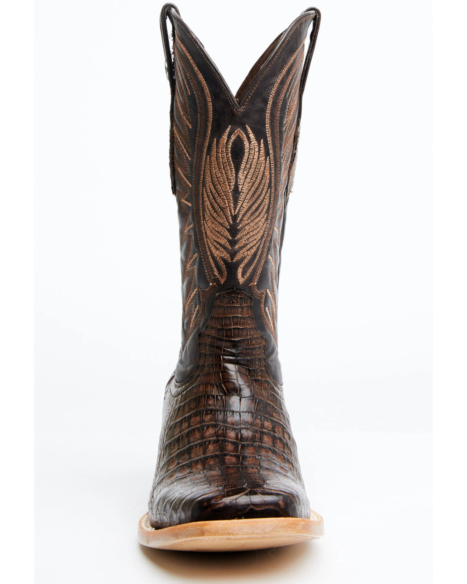 Tanner Mark Men's Shawnee Exotic Caiman Belly Western Boots - Broad Square Toe - Image 4