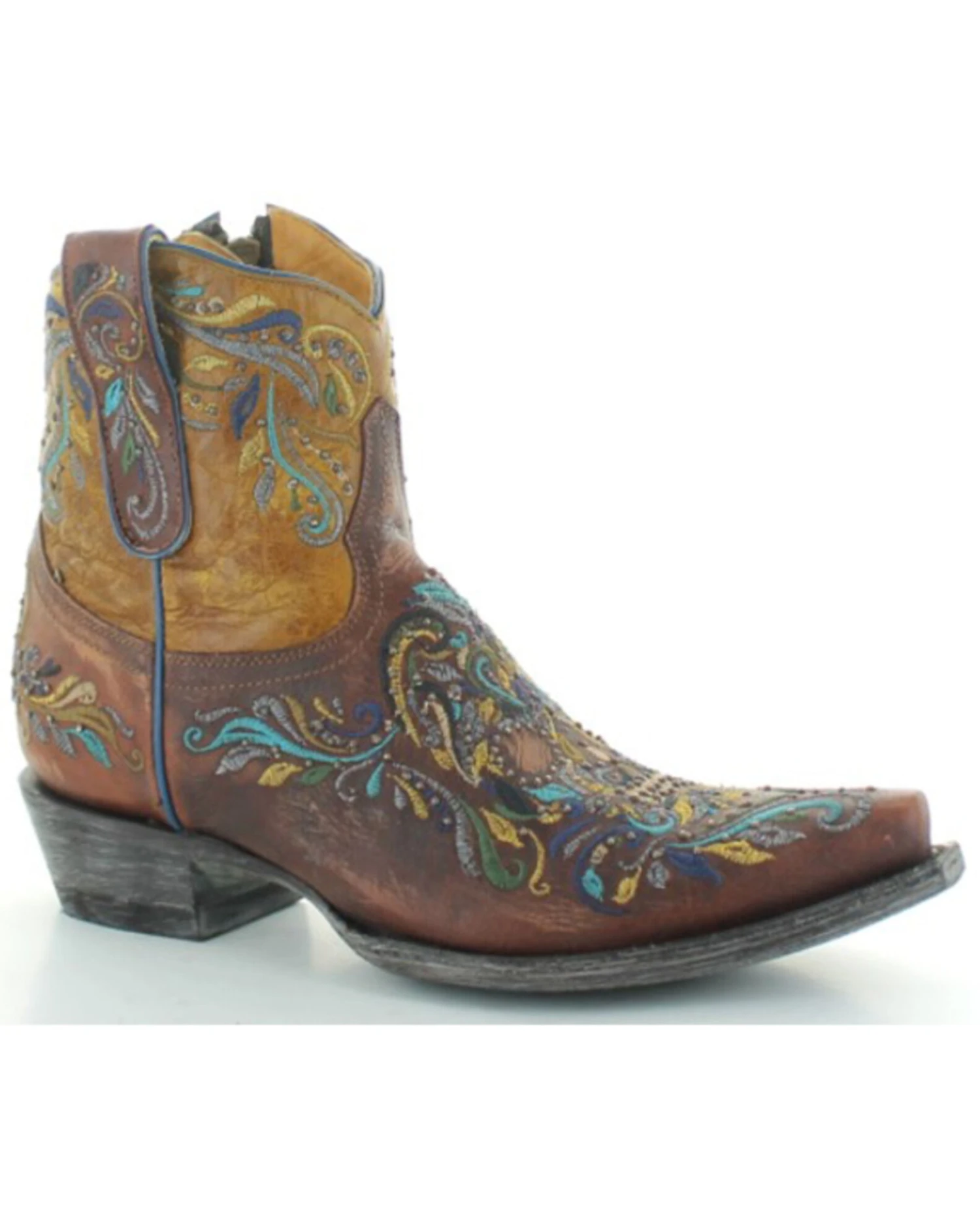 Old Gringo Women's Dulce Calavera Embroidered Cowhide Leather Western Fashion Booties - Snip Toe - Image 3
