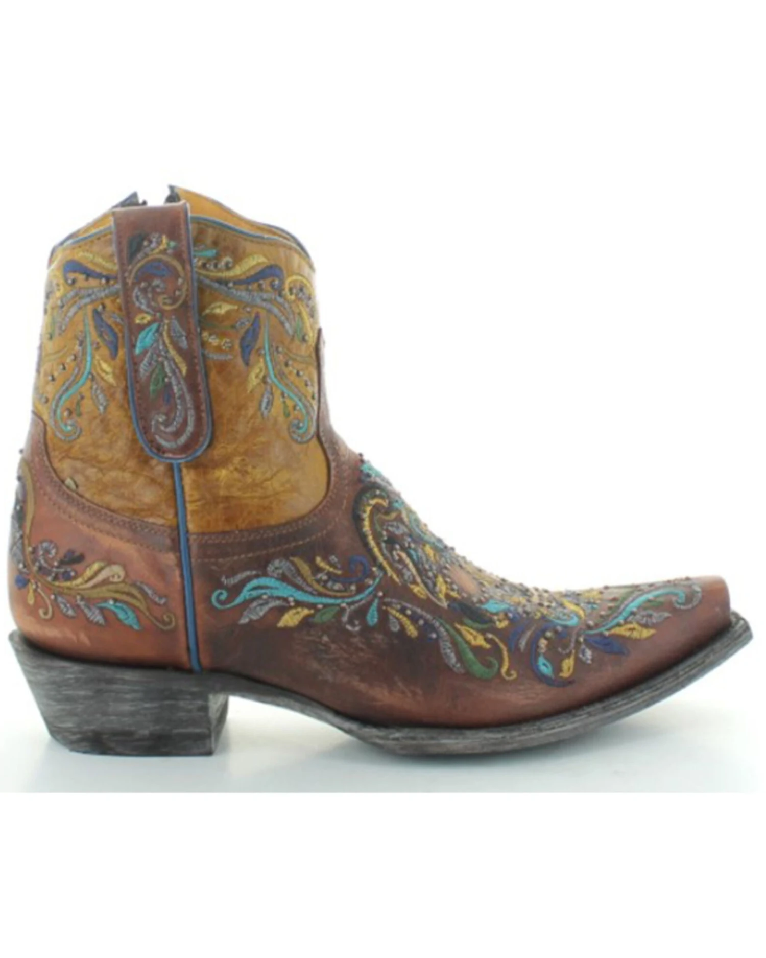 Old Gringo Women's Dulce Calavera Embroidered Cowhide Leather Western Fashion Booties - Snip Toe - Image 2