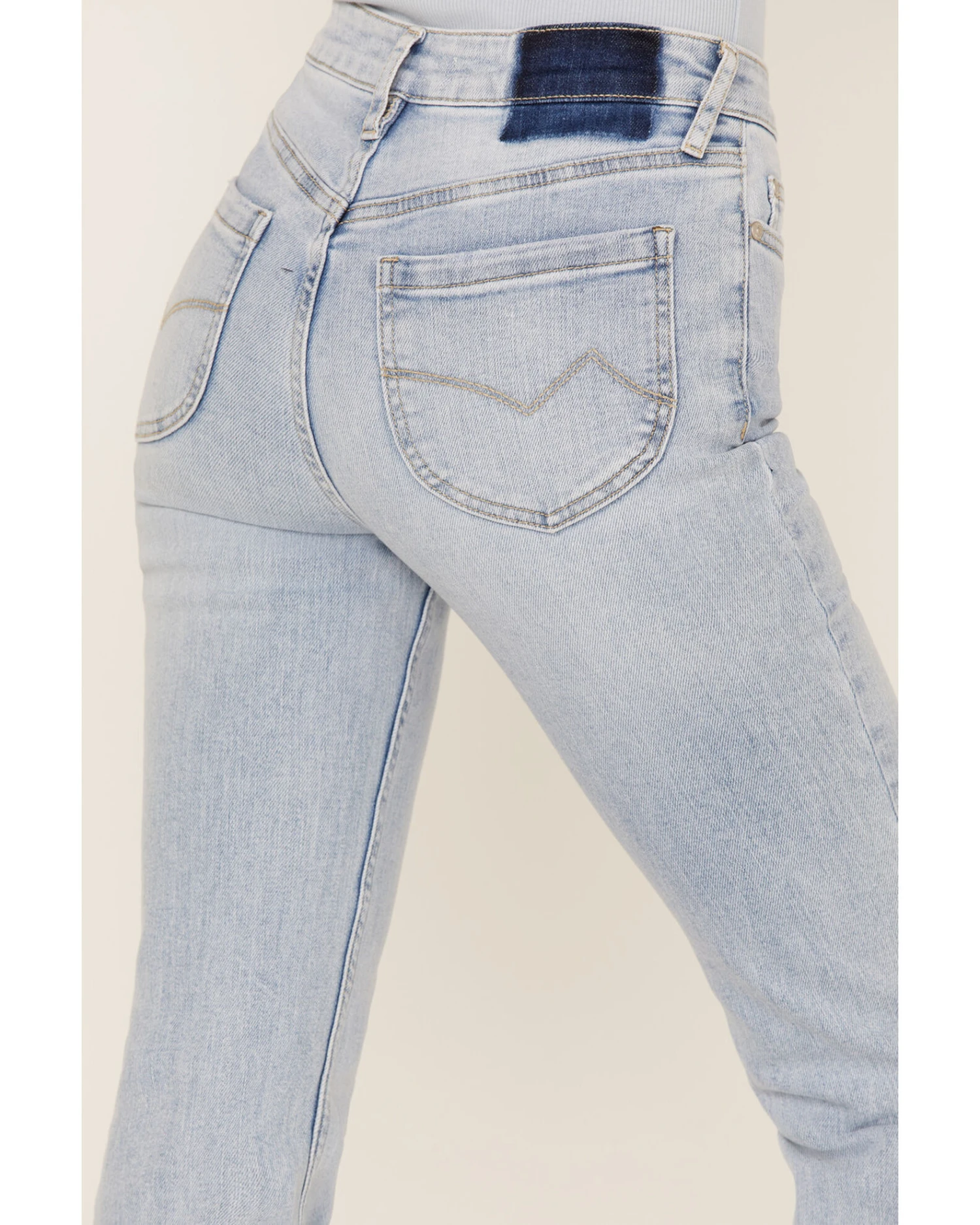 Cleo + Wolf Women's South Coast High Rise Light Wash Stretch Bootcut Jeans - Image 4