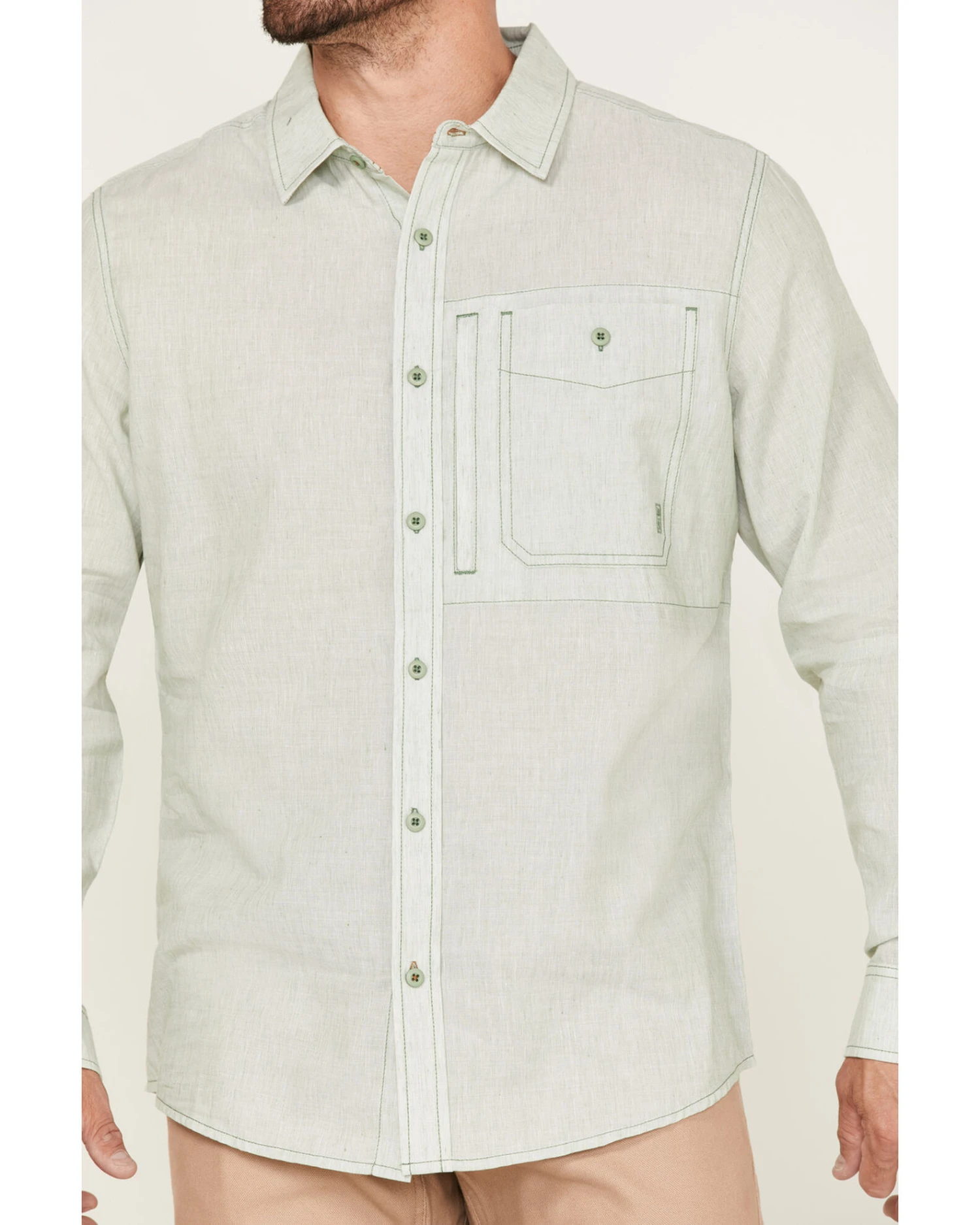 Brothers & Sons Men's Performance Solid Long Sleeve Button-Down Western Shirt - Image 3
