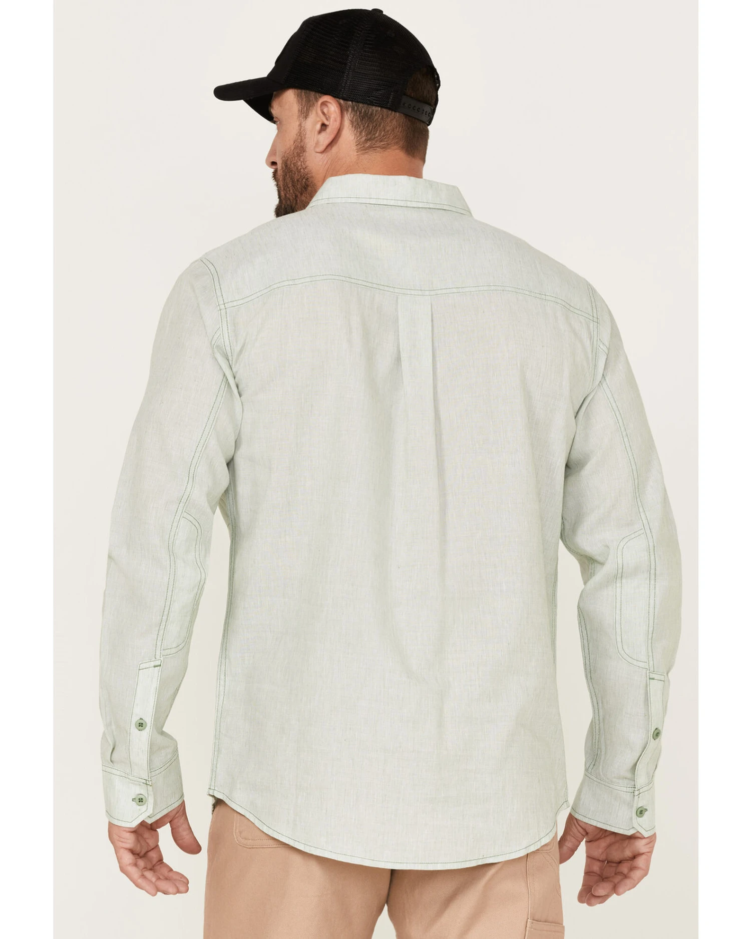 Brothers & Sons Men's Performance Solid Long Sleeve Button-Down Western Shirt