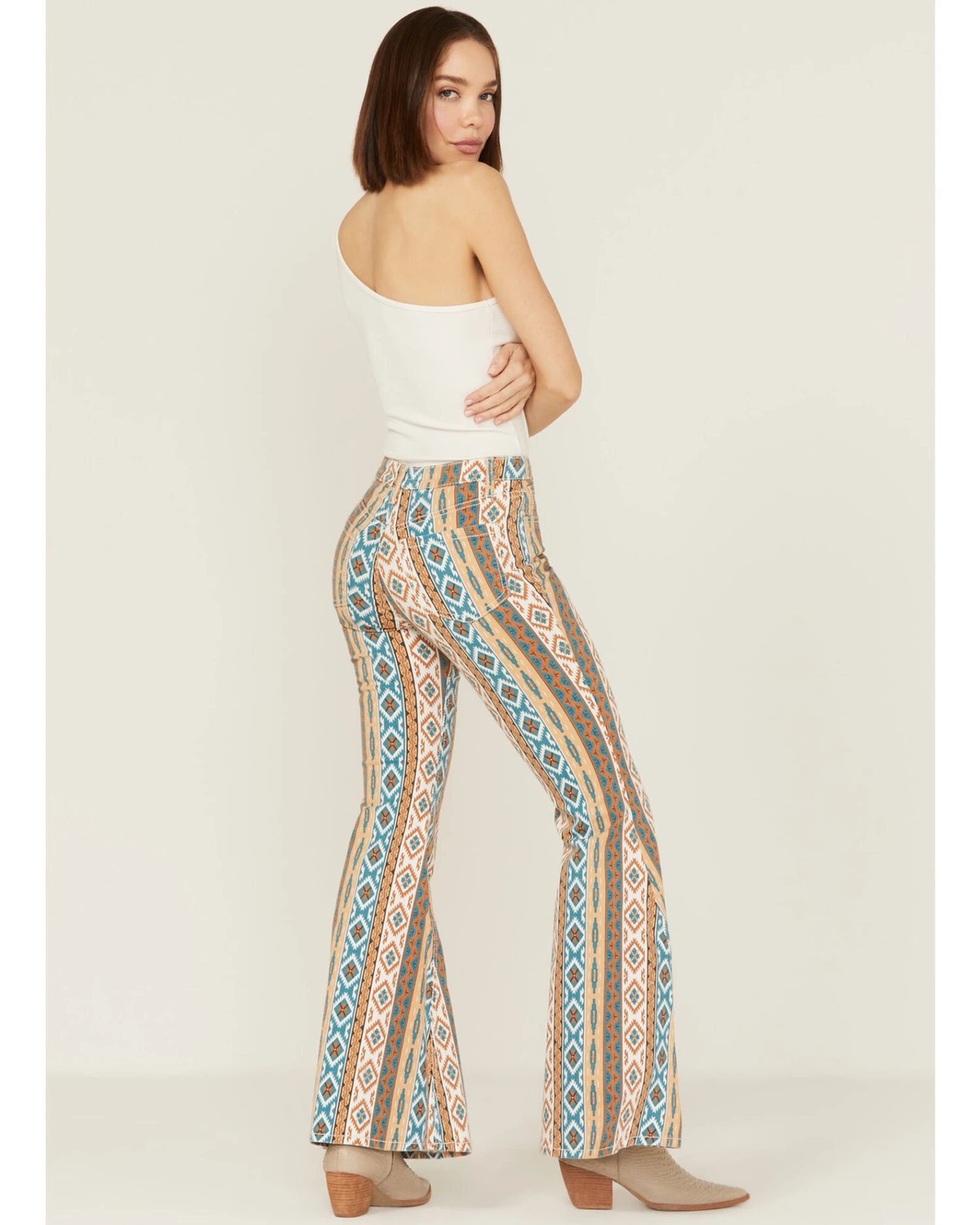 Shyanne Women's Mr. Super Flare Southwestern Flare Jeans - Image 3