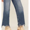 Free People Women's Straight Up Baggy Medium Wash High Rise Jeans