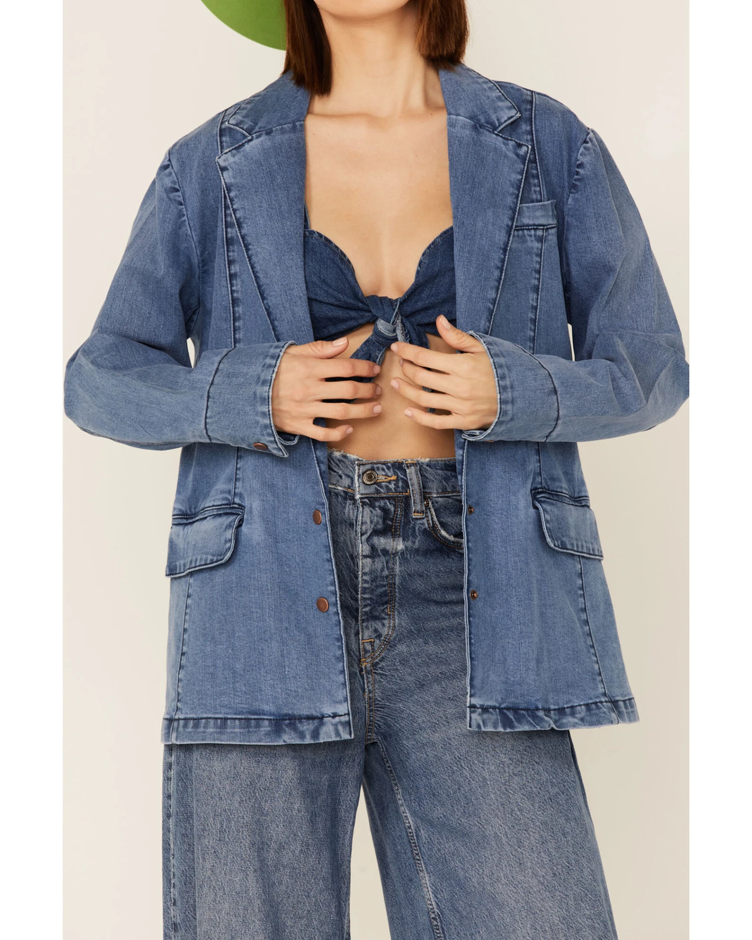 Lola Women's Denim Blazer Jacket - Image 4