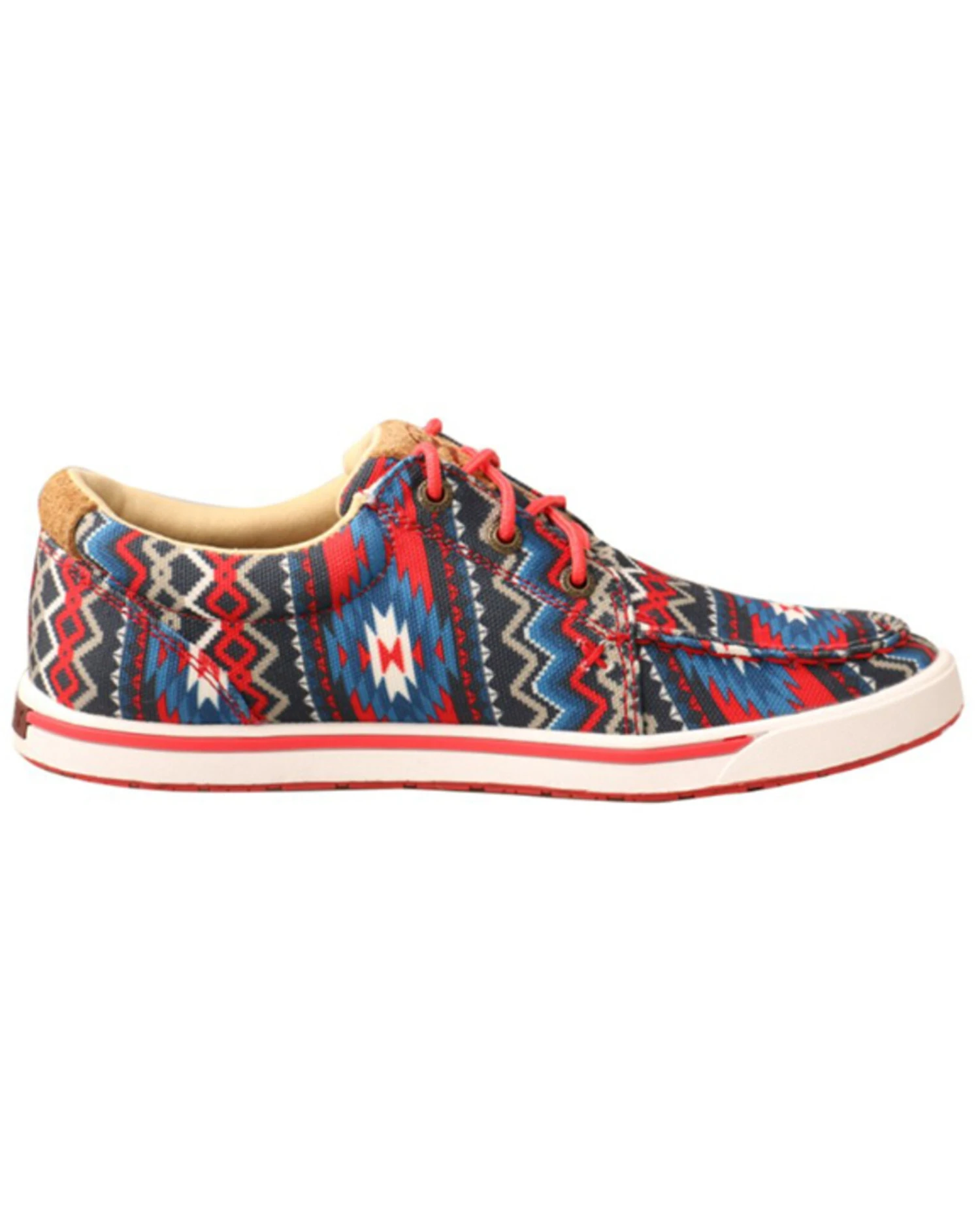 Twisted X Women's Hooey Multi Southwestern Print Causal Lace-Up Loper - Moc Toe - Image 6