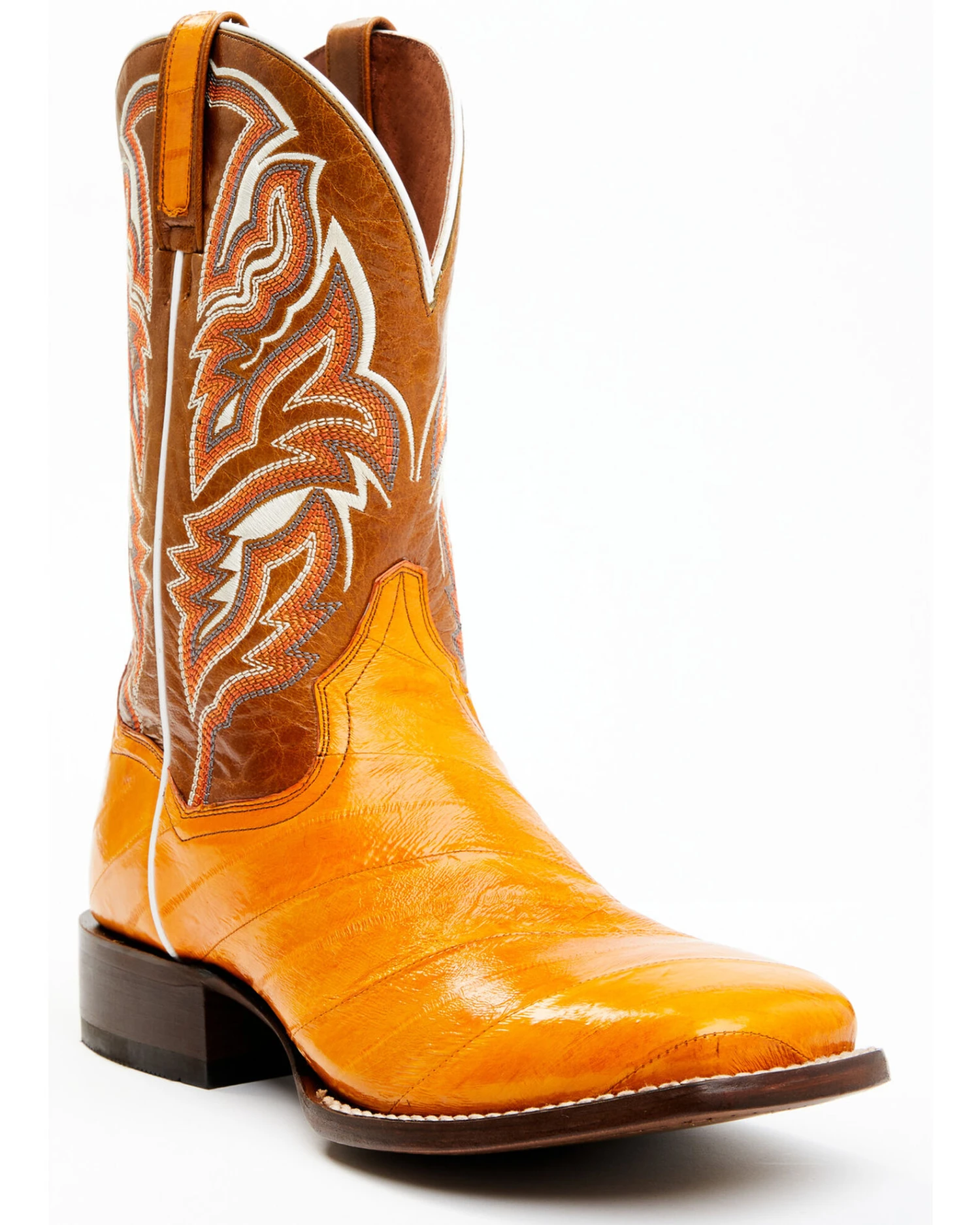 Dan Post Men's Buttercup Eel Exotic Western Boots - Broad Square Toe - Image 4