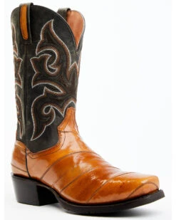 Dan Post Men's Camel Eel Exotic Western Boots - Square Toe