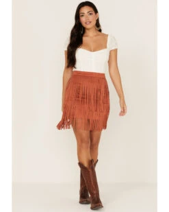 Idyllwind Women's Chestnut Trail Faux Suede Skirt