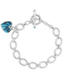 Montana Silversmiths Women's Untamable Heart Of Stone Bracelet